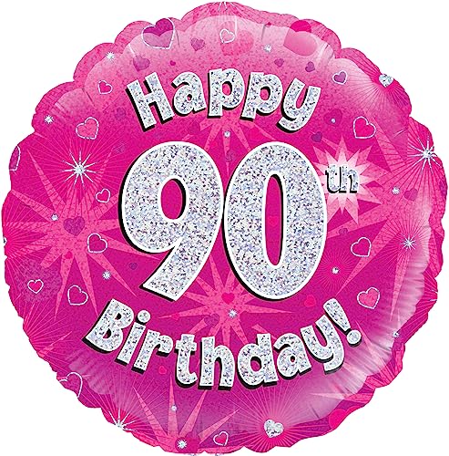 Oaktree 18" Happy 90th Birthday Pink Holographic - Amazon Royaume-Uni à 2.49€