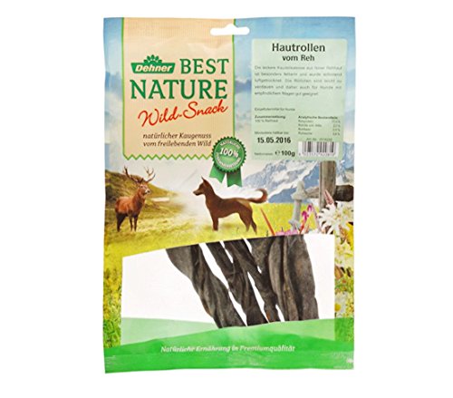 Dehner Best Nature Chien Snack, Haut röllchen du cerf, 100 g - Animalerie Amazon France à 11.86€