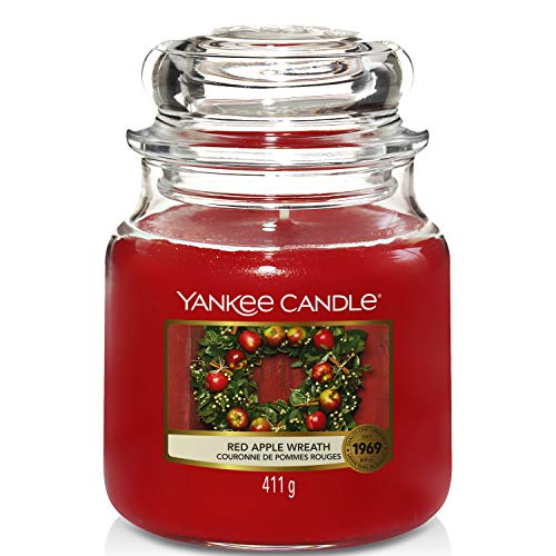 Yankee Candle Duftkerze im Glas (Mittelgroß) | Red Apple... - Maison & Cuisine Amazon Allemagne à 20.92€