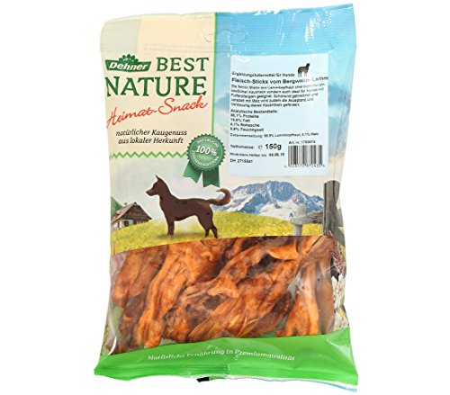 Dehner Best Nature Collant pour Chien Bâtons d'agneau 150 g - Animalerie Amazon France à 8.13€