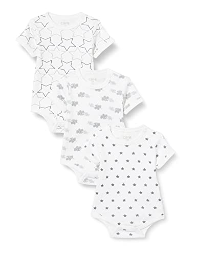 Care Baby Body Kurzarm, 3er Pack White (100), 50 - Bébé & Puériculture en promo à 4.18€