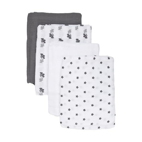 Care Baby Spucktücher aus 100% Baumwolle (4er Pack) - Bébé & Puériculture en promo à 2.70€