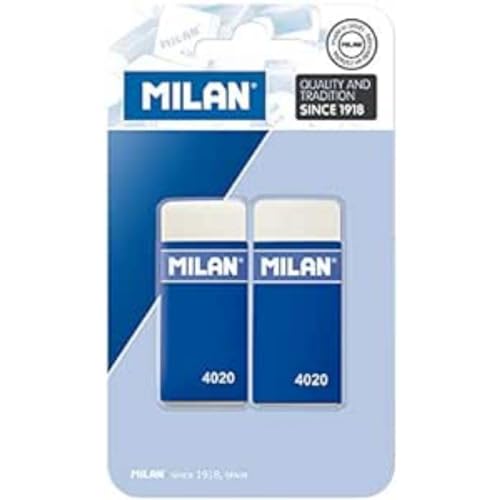 MILAN Blister 2 gommes 4020 - Fournitures Bureau Amazon France à 1.20€