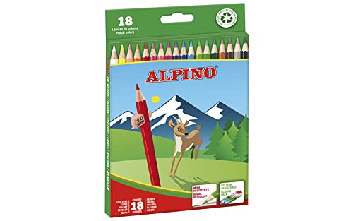 Crayons de couleur Alpino Multicouleur 18 Pièces - Jouets & Jeux en promo à 3.50€