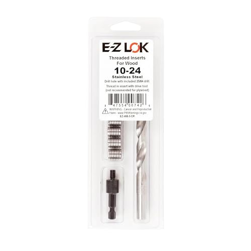 E-Z LOK 400-3-CR Threaded Inserts for Wood, Installation... - Bricolage & Outils en promo à 8.79€