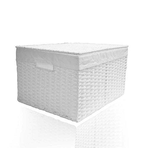 Arpan White Paper Rope Woven Storage Xmas Hamper Basket Box... - Maison & Cuisine Amazon Royaume-Uni à 19.99€