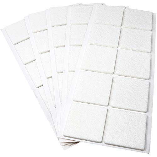 Adsamm® / 50 x patins en feutre / blancs / 45x45 mm / carré... - Auto & Motorcycle Amazon France à 15.86€