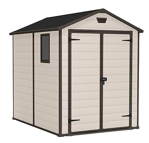 Keter Manor 6x8DD Gartenhaus wetterfest 7.6m³, Kunststoff... - Jardin & Extérieur Amazon Allemagne à 617.51€