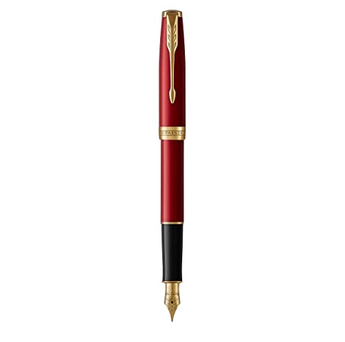 Parker Sonnet Fountain Pen | Red Lacquer with Gold Trim |... - Sports & Fitness en promo à 54.50€