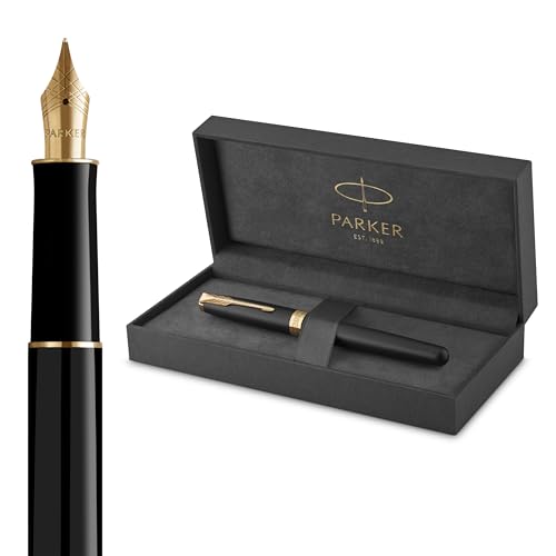 Parker Sonnet stylo plume | laque noir mat avec attributs... en promo à 99,37€ (-36%) sur Amazon FR