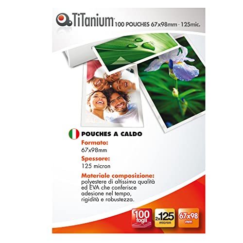 TITANIUM 100 pouches 67x98mm 125my badge titanium - Bon plan à 5.04€