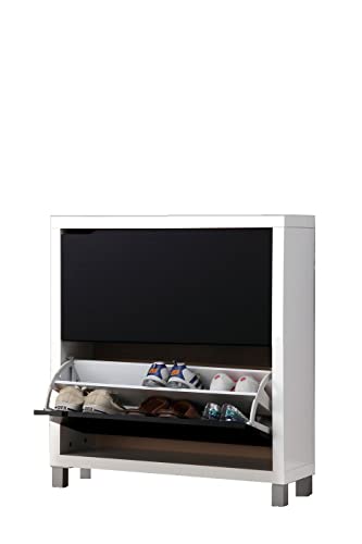 Kit Closet Kubox - Scarpiera, 2 Ante, Colore Bianco e Nero - Auto & Motorcycle Amazon Italy à 80.75€
