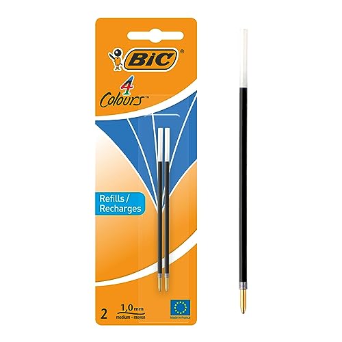 BIC 4 Couleurs - Recharges pour Stylo-Bille - Pointe... - Fournitures Bureau Amazon France à 0.65€