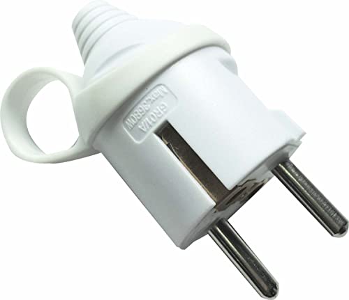 Fiche mâle 2P+Terre Schuko - blanc - Dio - Fournitures Bureau Amazon France à 1.99€