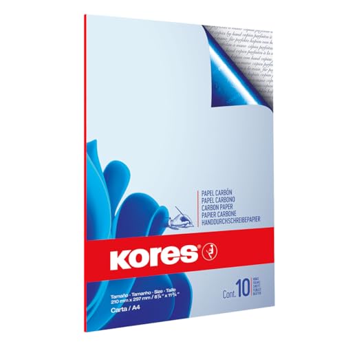 Kores - Papier Carbone Bleu pour l'Écriture Manuscrite, Non... - Auto & Moto Amazon France à 3.89€