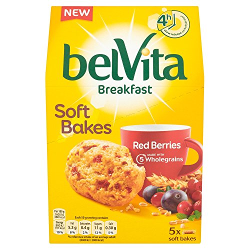 Belvita Soft Bakes Red Berries, 5 x 50g - Épicerie Amazon Royaume-Uni à 1.50€