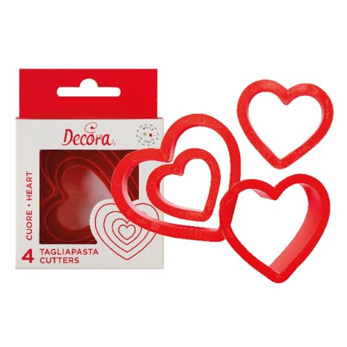 Decora 0255305 Set 4 EMPORTE-Piece Coeur CM 4-5,5-7-8... - Loisirs Créatifs Amazon France à 4.80€