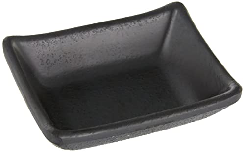Piatto rettangolare in melamina, colore: nero 9 x 7 x 3 cm - Bon plan à 7.82€