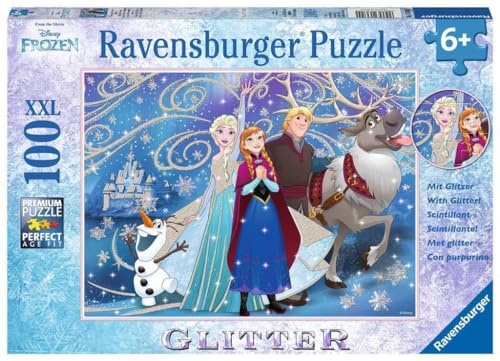 Disney Frozen: Glitzernder Schnee. Glitter Puzzle 100 Teile... - Maison & Cuisine Amazon Italie à 12.99€