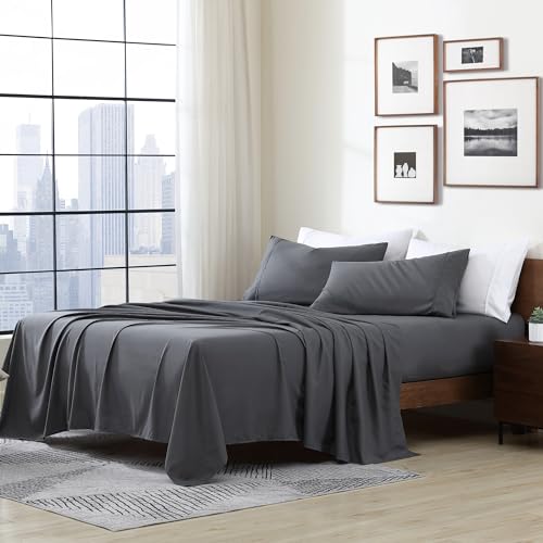 Cathay Home 90GSM Soild Sheet Set Twin Gray - Maison & Cuisine Amazon Royaume-Uni à 5.25€