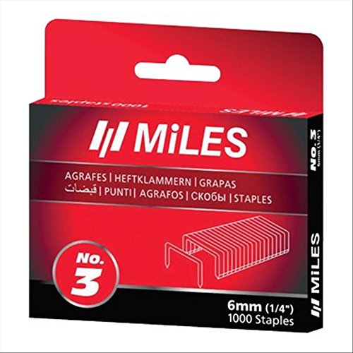 Miles 303341 Heftklammern Nr. 3 8 mm, Packung mit 1000 Stück - Amazon Allemagne à 8.54€
