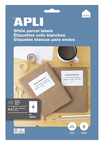 APLI Étiquettes imprimables, adhésif permanent - Auto & Moto Amazon France à 4.49€