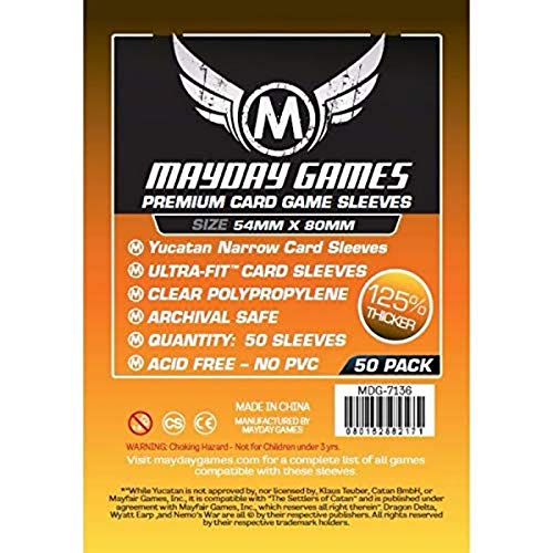50 Mayday 54 x 80 Yucatan Narrow Premium Card Sleeves Board... - Jouets & Jeux Amazon Espagne à 2.95€