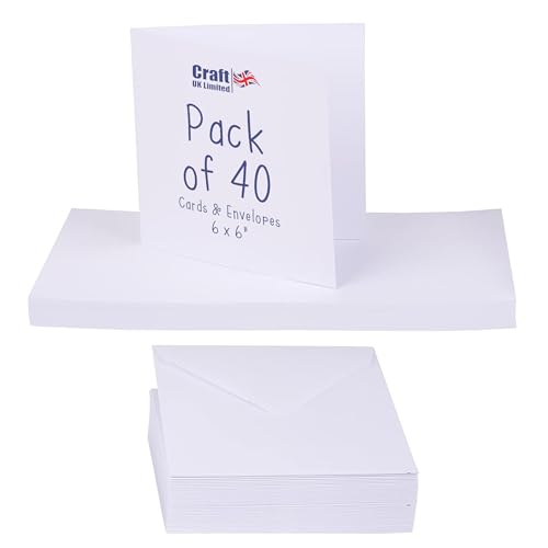 Craft UK, 40 Blank Cards and Envelopes for Card Making... - Maison & Cuisine Amazon Royaume-Uni à 10.23€