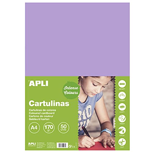APLI Cartoncini Colorati Set da 50 Pezzi, Violetto, A4 - Auto & Moto Amazon Italie à 5.30€