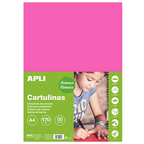 APLI 14248 Cartoncini Colorati Set da 50 Pezzi, Fucsia, A4 - Auto & Motorcycle Amazon Italy à 6.84€