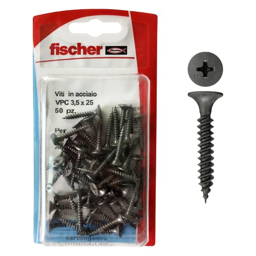 Fischer 50 Viti per Cartongesso 3,5x25 mm, Fosfatate... - Auto & Moto en promo à 2.69€