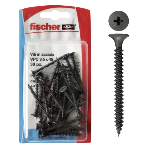 FISCHER Vis pour Plaque de Plâtre Acier Vpc3,5 X 45 K - Bricolage & Outils Amazon France à 7.81€