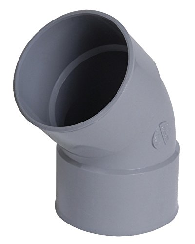 coude pvc - femelle / femelle - 45 degrés - diamètre 50 mm... - Bricolage & Outils Amazon France à 1.47€