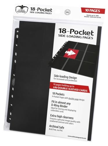 Ultimate Guard 18-Pocket Pages Side-Loading Album (Black) - Loisirs Créatifs Amazon Royaume-Uni à 4.02€