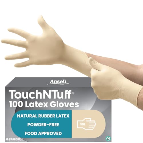 Ansell TouchNTuff Disposable Latex Gloves with Textured... - DIY & Tools Amazon UK à 10.95€