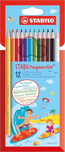 Lápiz de color acuarelable STABILOaquacolor - Estuche con... - Loisirs Créatifs Amazon Espagne à 6.20€