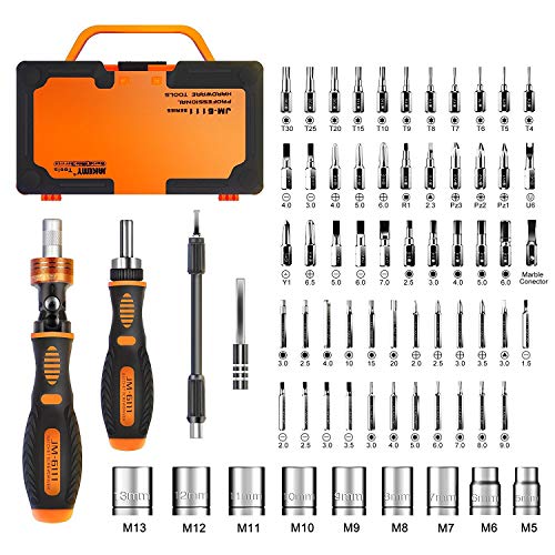 Jakemy Kit de tournevis à cliquet rotatif 69 en 1, kit... - Bricolage & Outils en promo à 51.49€