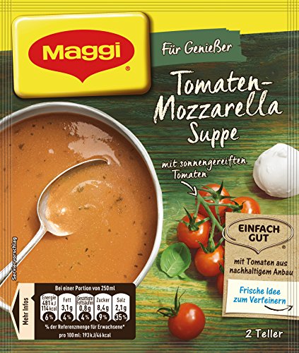 Maggi Für Genießer Tomaten-Mozzarella Suppe, ergibt 2... - High-Tech & Électronique Amazon Allemagne à 1.55€