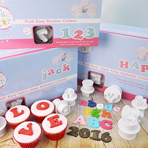 Cake Star Push Easy Upper & Lower Case Alphabet & Number... - Loisirs Créatifs Amazon Royaume-Uni à 10.99€