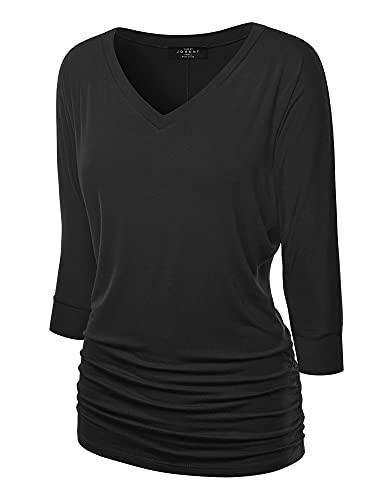 Made By Johnny Camiseta Dolman drapeada con cuello barco y... - Mode & Vêtements Amazon Espagne à 31.84€