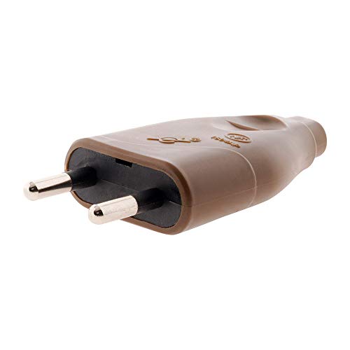 Zenitech - Enchufe Macho 2P 6A - Marrón - Material Duradero... - Bricolage & Outils Amazon Espagne à 1.90€