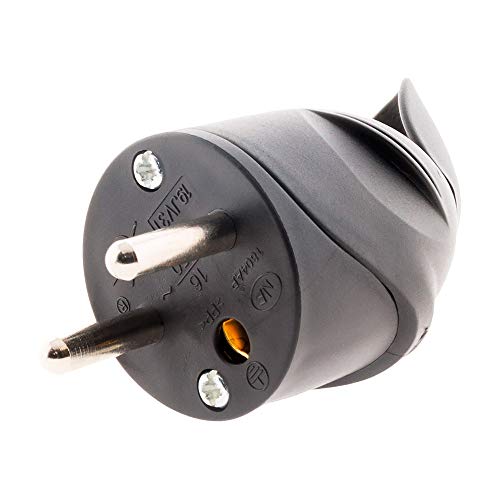 Fiche mâle coudée 16A 2P+T - noir - Zenitech - Fournitures Bureau Amazon France à 2.39€