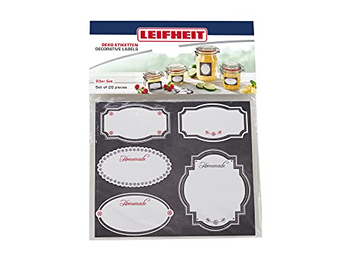 Leifheit Deko Etiketten Schwarz-Weiß, 20 Selbstklebende... - Amazon Allemagne à 3.19€