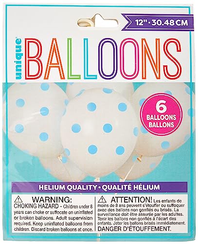 Unique Party 57586 - 30cm Lattice a Pois Azzurro... - Bon plan à 3.19€