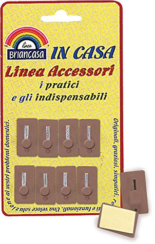 Briancasa Ganci Adesivi tendi-Tende Marroni in Blister - Bon plan à 1.75€
