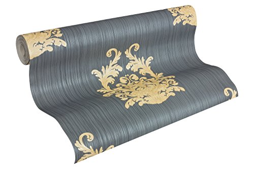 Architects Paper Papier peint Nobile bleu métallisé 10,05 m... - Maison & Cuisine Amazon France à 14.70€