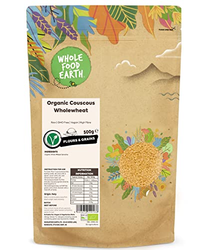 Wholefood Earth Organic Couscous Wholewheat – 500 g | Raw |... - Amazon Royaume-Uni à 2.61€