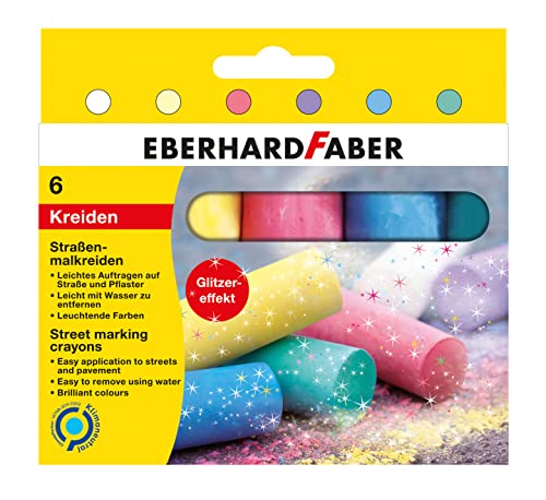Eberhard Faber 526504 - Craie de rue pailletée, 6 couleurs... - Jouets & Jeux Amazon France à 3.98€