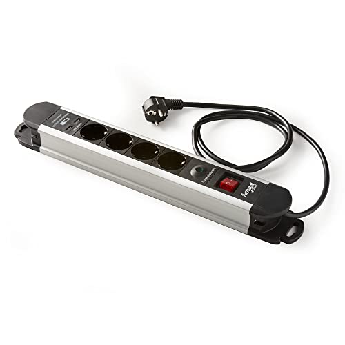 FAMATEL – Regleta aluminio 4 tomas y 2 USB | Enchufes con... - High-Tech & Électronique en promo à 15.41€