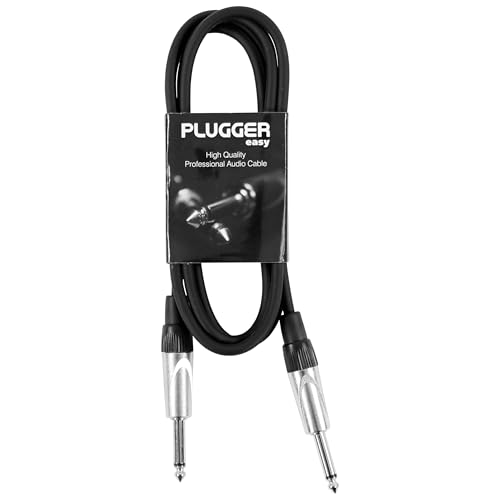 Plugger Câble Jack mâle/mâle mono 1,50 m Noir - Amazon Italy à 4.90€